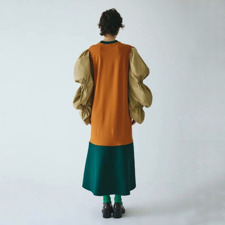 【残り一点】Shirred Balloon Sleeves Dress