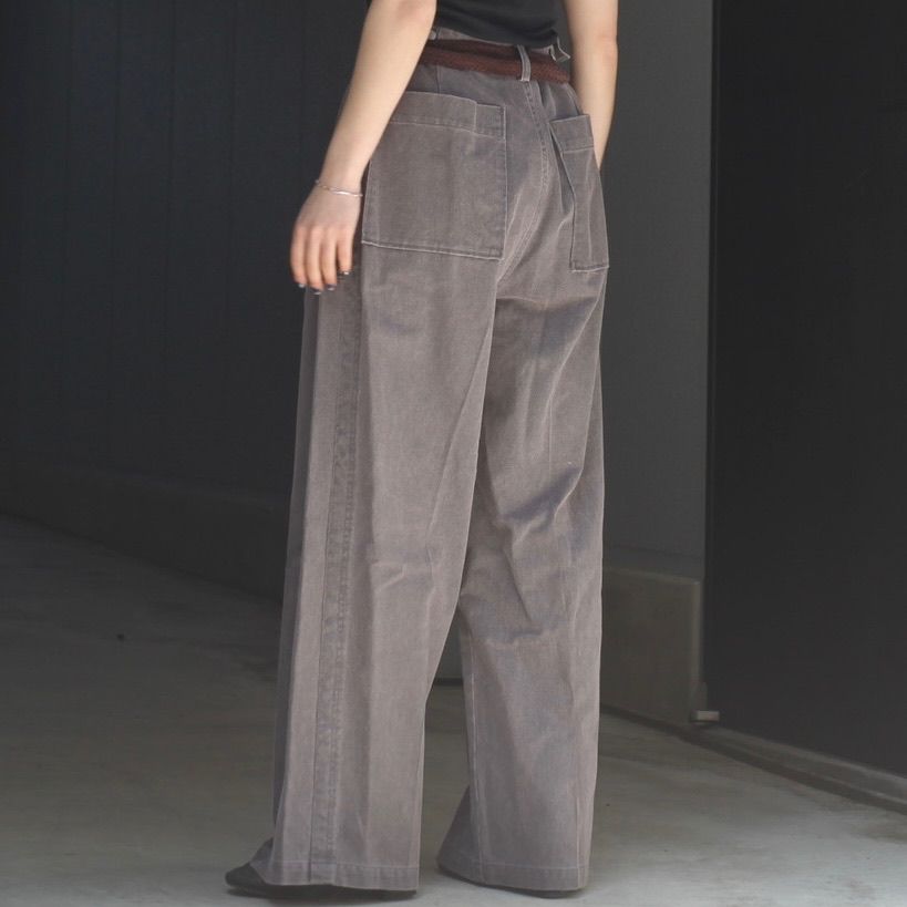 YOKE - 【残り一点】Cotton 1tuck Wide Leg Baker Pants