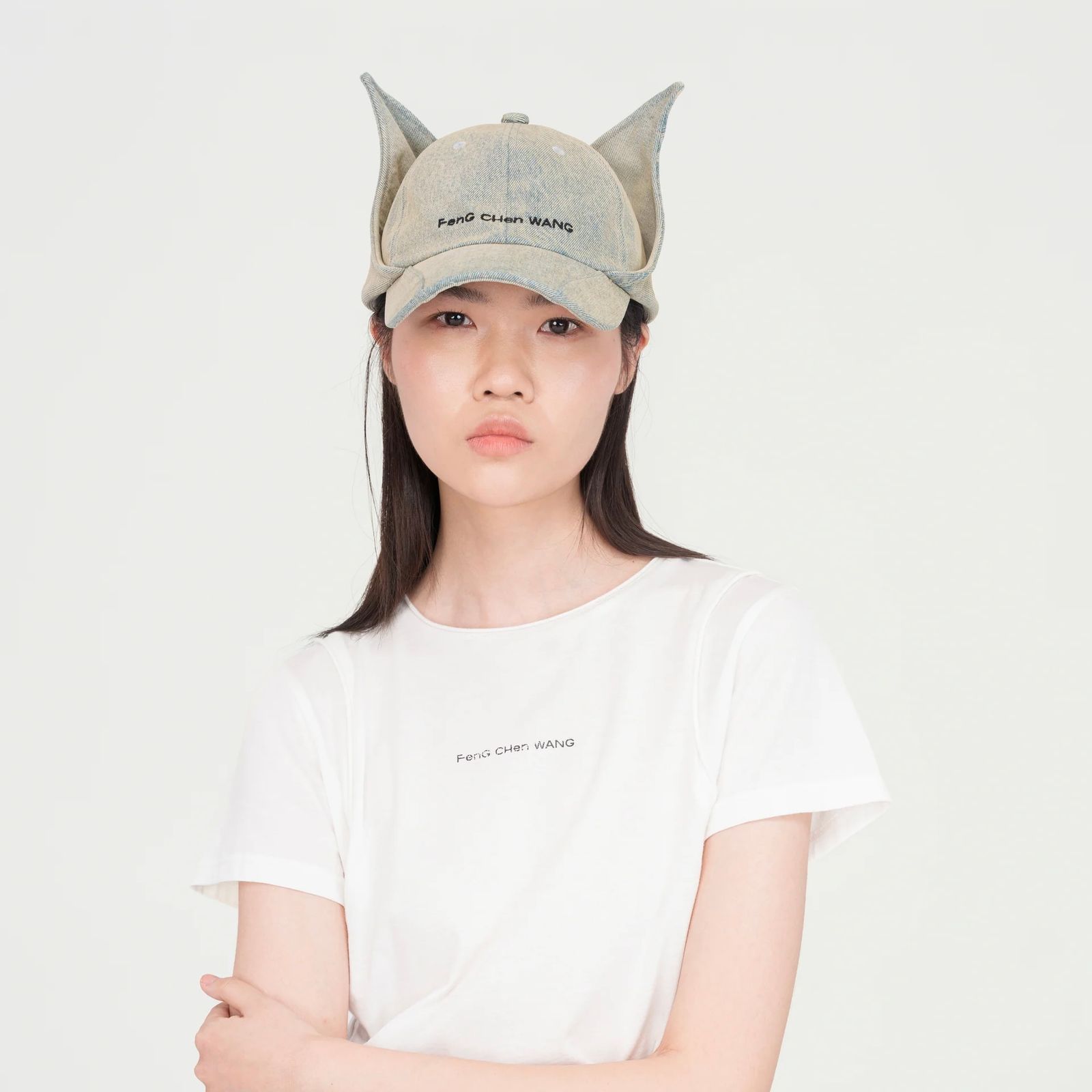 【残り一点】Blue Washed Denim Cat Earflap Baseball Cap