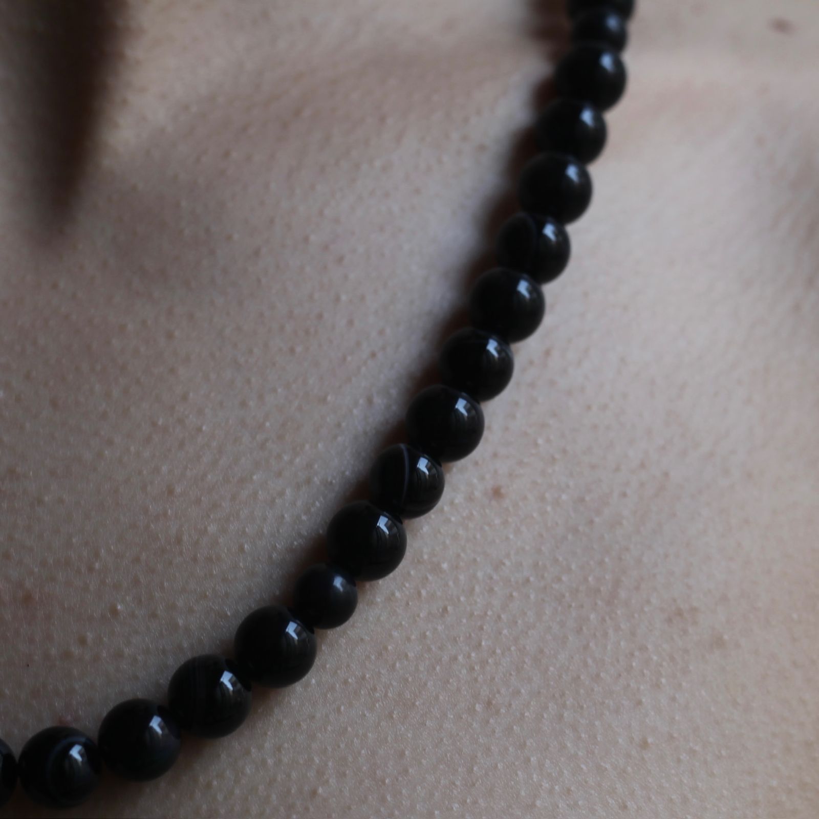 【残りわずか】Single Juzu Necklace Slim(BLACK)