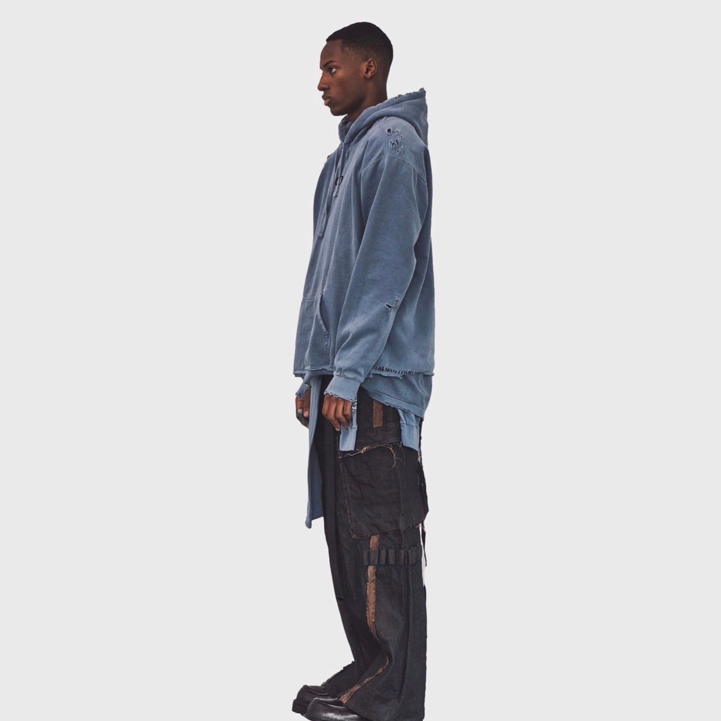 【残りわずか】Slash Seam Twist Cargo Jeans(PERSIMMON TANGY DYED)