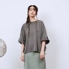 【残り一点】ピグメントジャージーロールアップT