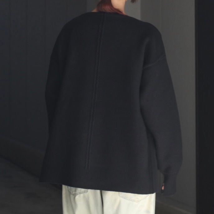 【残り一点】Extra Fine Wool Knit Boat Neck LS