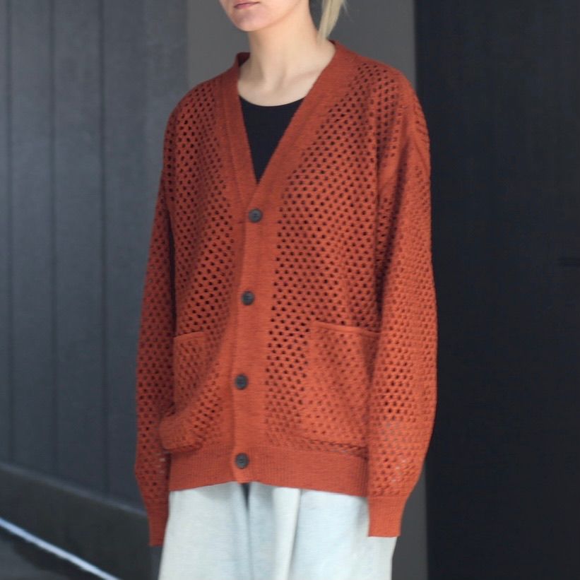 YOKE Meshed Knit Cardigan カーディガン | red-village.com