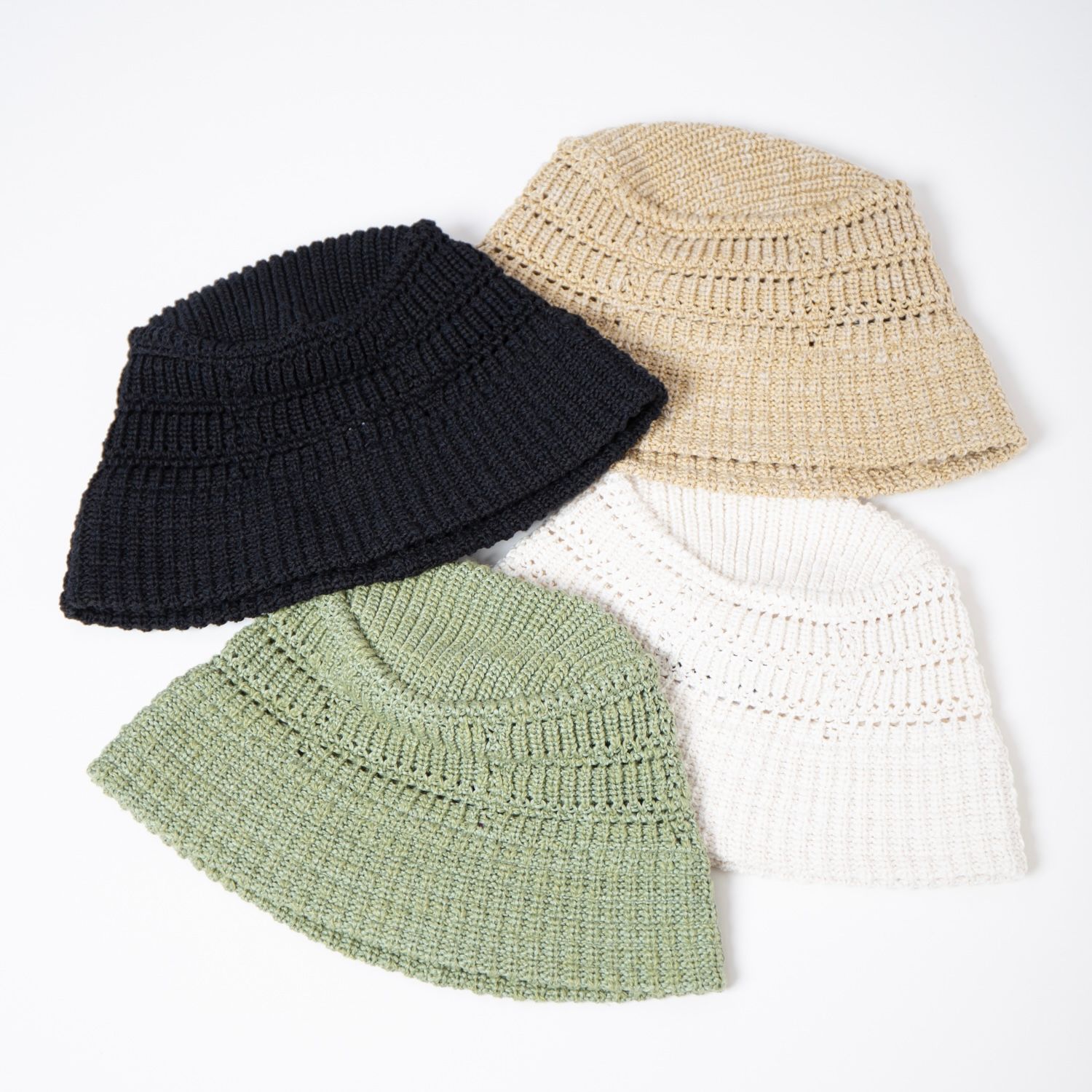 【残り一点】Mesh Line Knit Bucket Hat