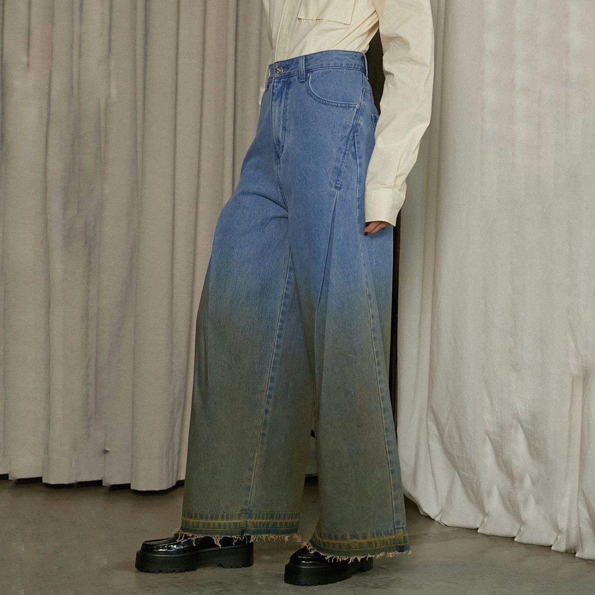 【残り一点】Gradation Wide Denim Pants