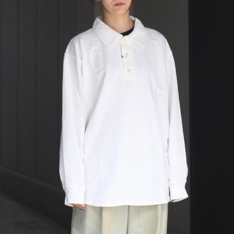 【残り一点】ヘビーコットンガーメントダイL/Sポロシャツ