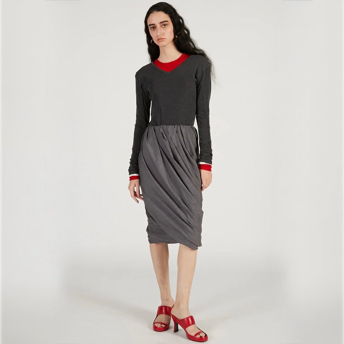 【残り一点】ダブルネックレイヤードトップ