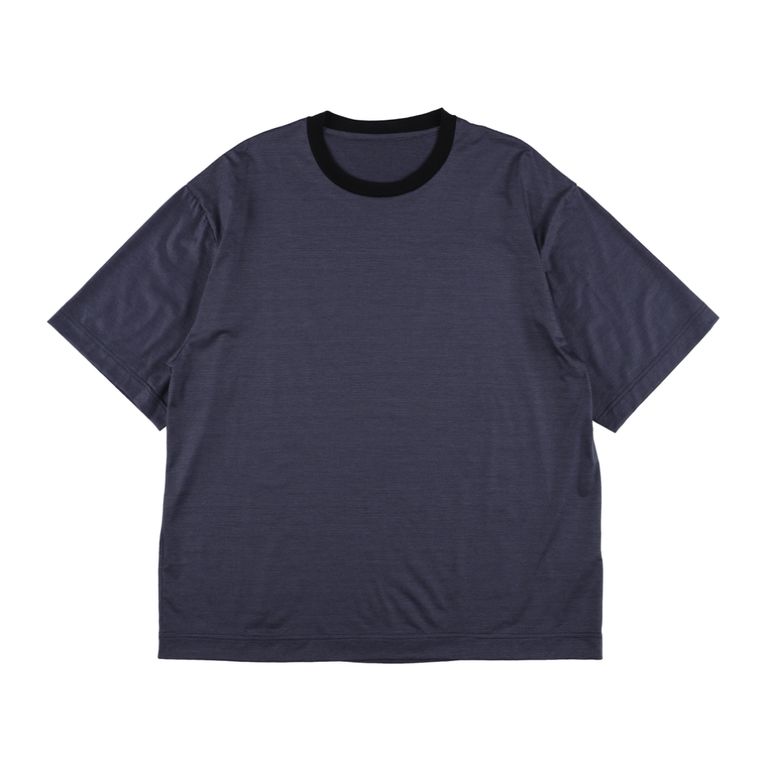 KANEMASA PHIL. - 【残り一点】36G Wool Stripe S/S Tee KANEMASA PHIL. - 【残り一点】36G Wool Stripe S/S Tee