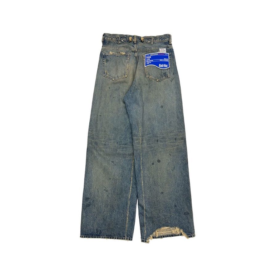 【残り一点】"80Year" Damage Wide Denim Pants