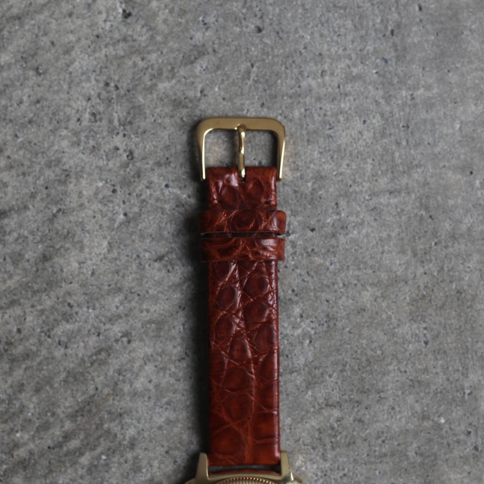 【残り一点】Coussin 12 Croco(MEN/GOLD×BROWN)