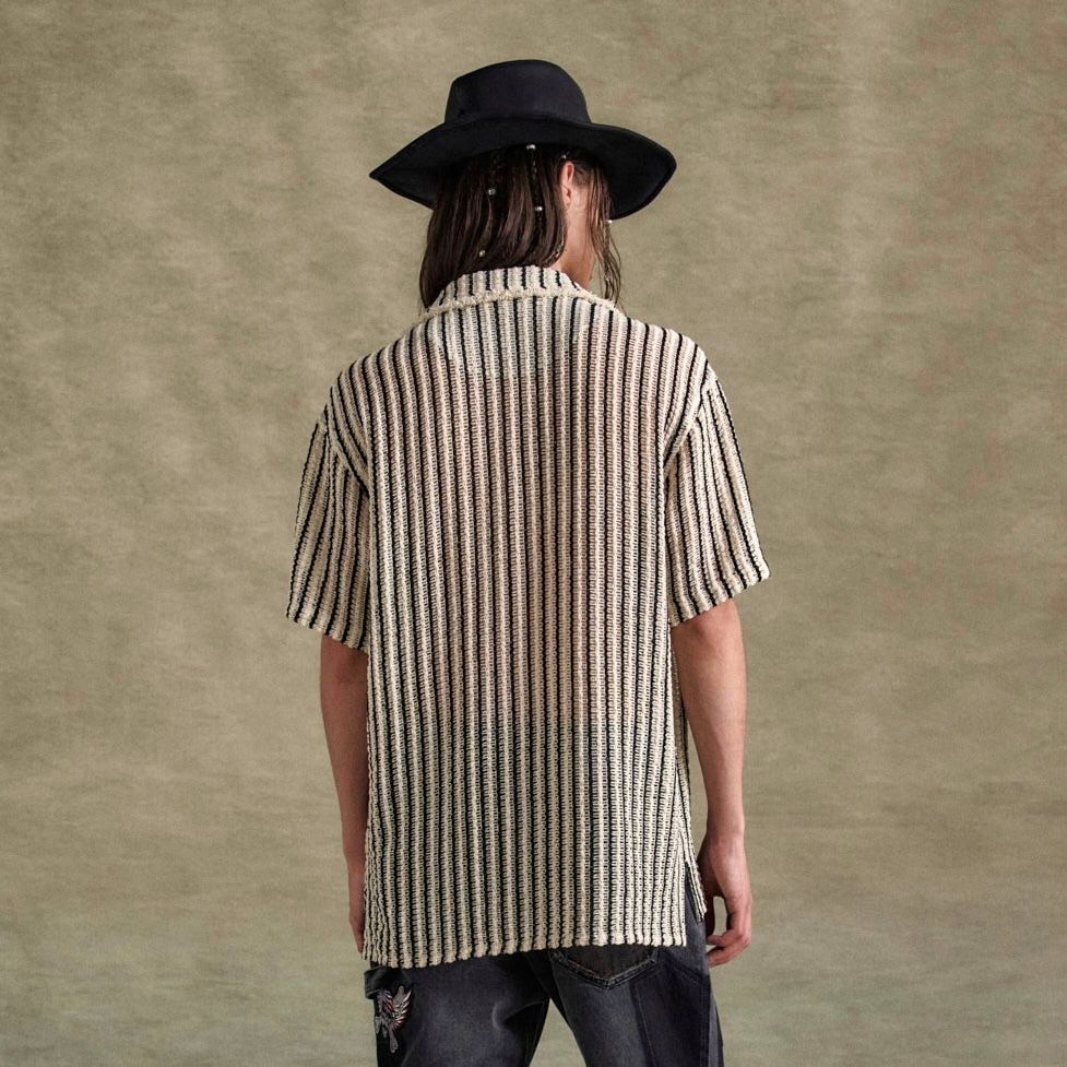 【残り一点】Sheer Stripe Knit Shirts