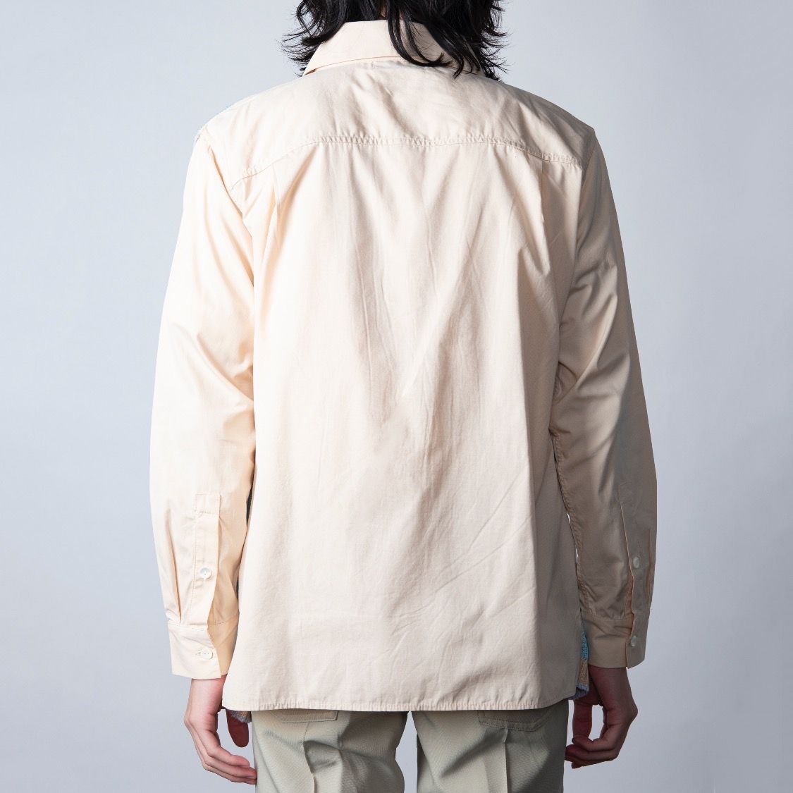 TTT MSW Knit Cardigan Docking Shirt Blue シャツ | endageism.com