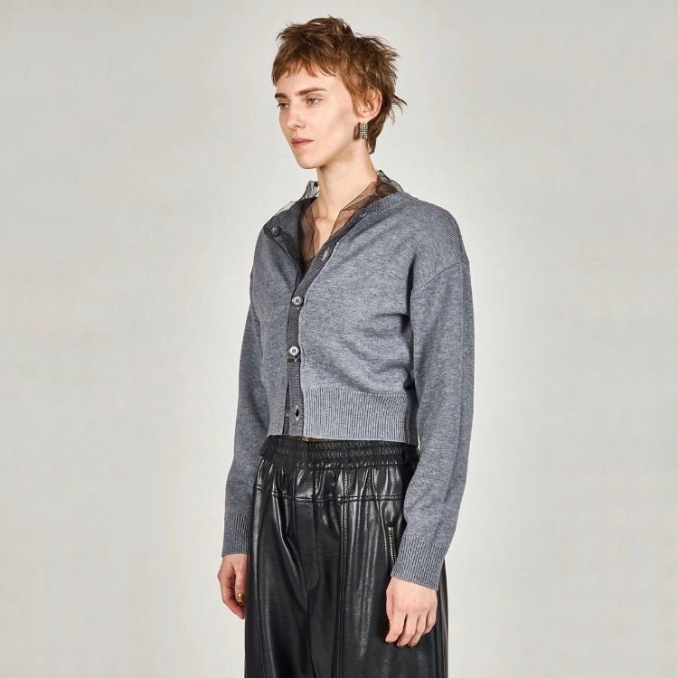 【残り一点】Reversible Tulle Knit Cardigan