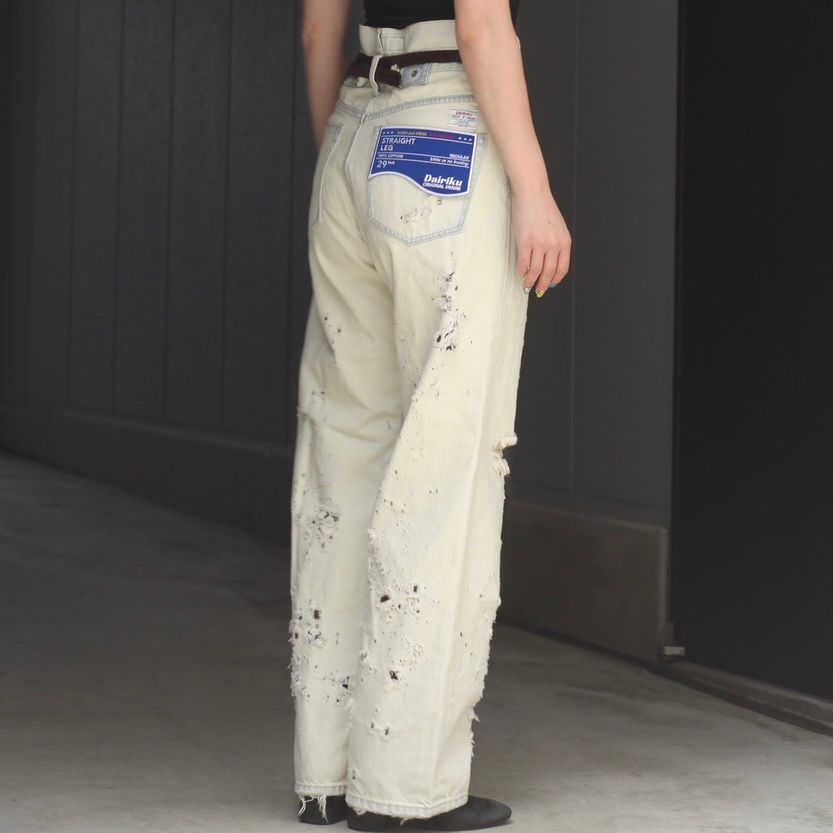 【残りわずか】Ice Wash W-Velt Super Damage St Denim