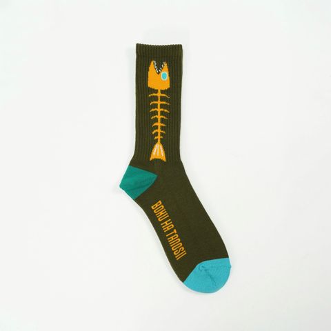 【残りわずか】Boku Tano Socks(魚骨)
