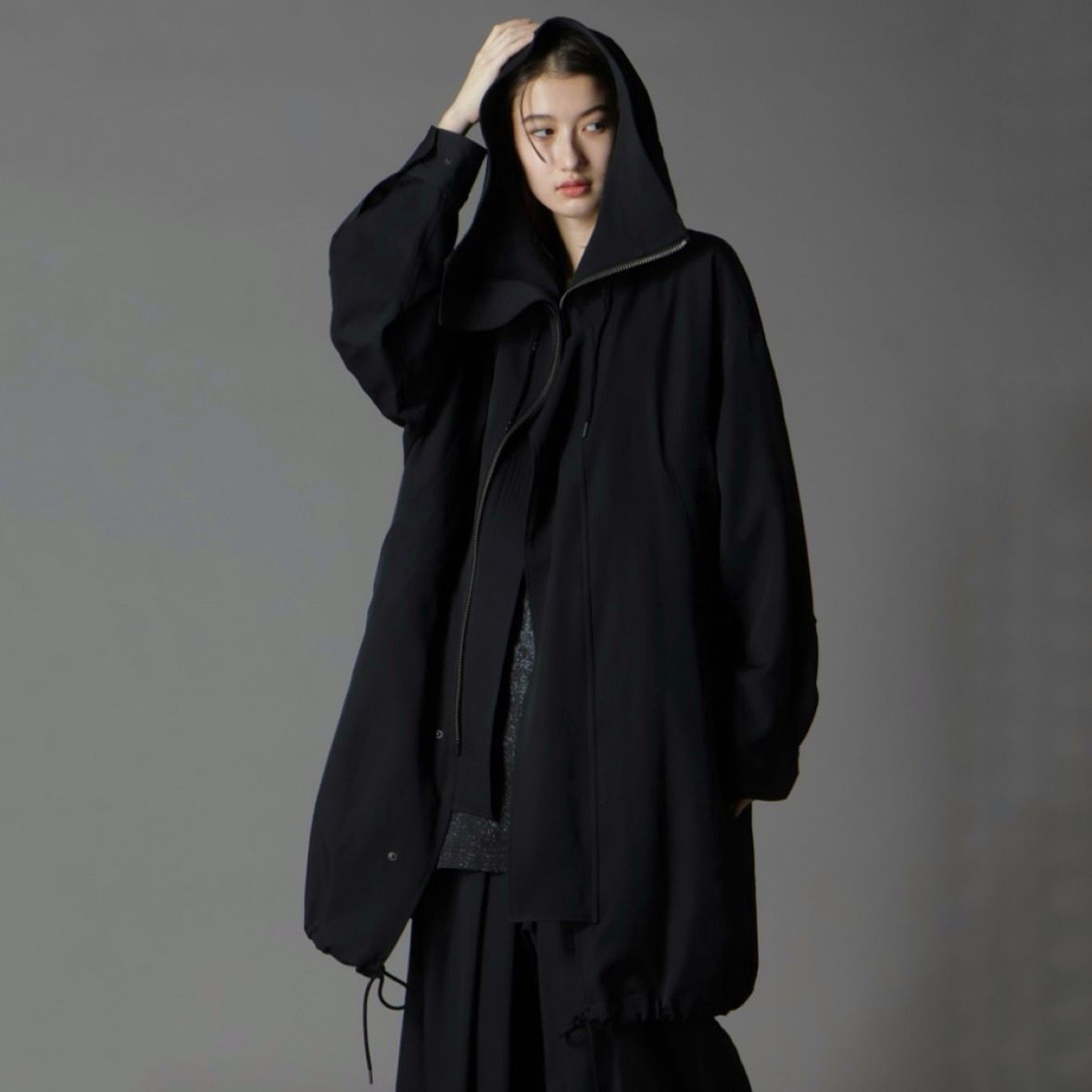 【残り一点】High Neck Hooded Mods Coat