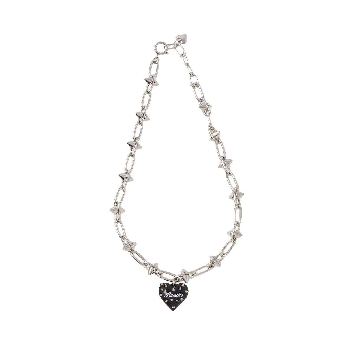 【再販売通知受付可能】Spiky Heart Necklace(SILVER)