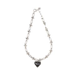 【再販売通知受付可能】Spiky Heart Necklace(SILVER)