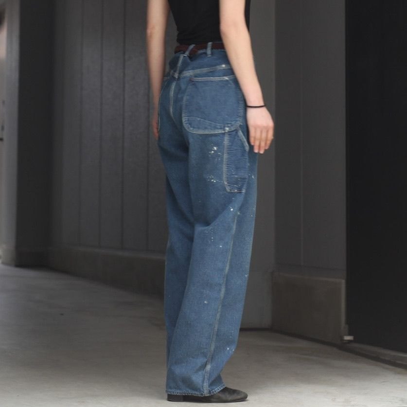 【残り一点】Denim Painter Pants with Paint(USED WASH)