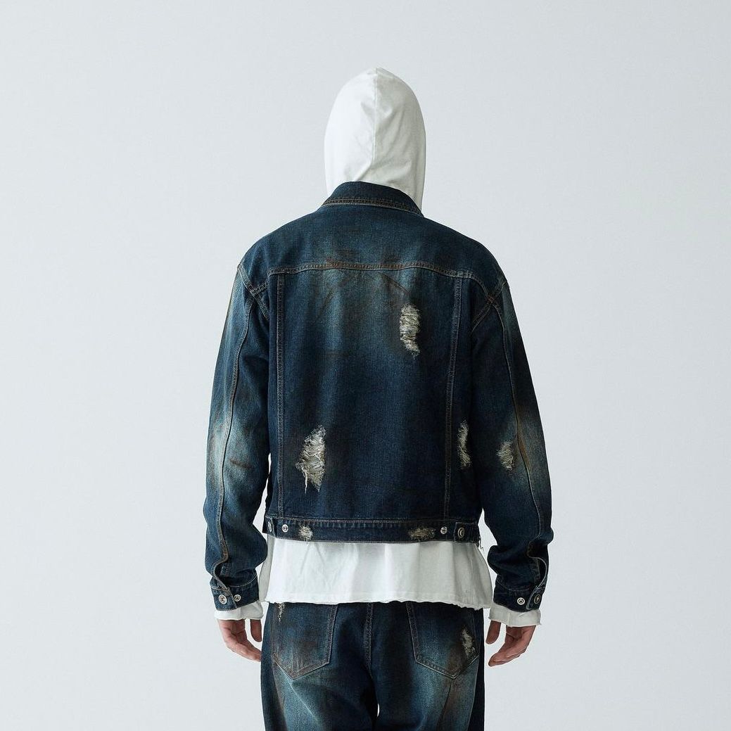 Thug Club - 【残り一点】Burn Down Denim Jacket | ACRMTSM