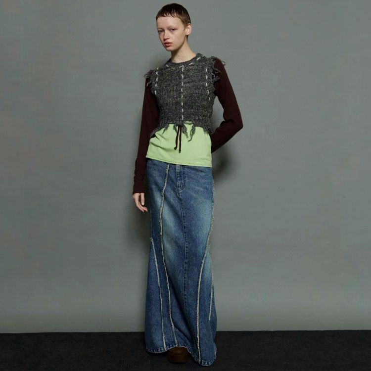 【残り一点】Cellulose Denim Maxi Skirt