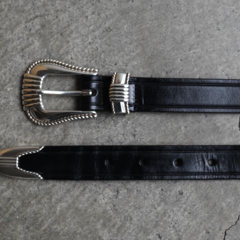 【残りわずか】3-Piece Silver Buckle Belts(BLACK×NICKEL)