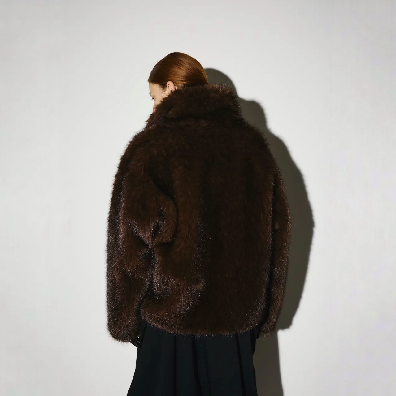 【残り一点】High Collar Faux Fur Jacket