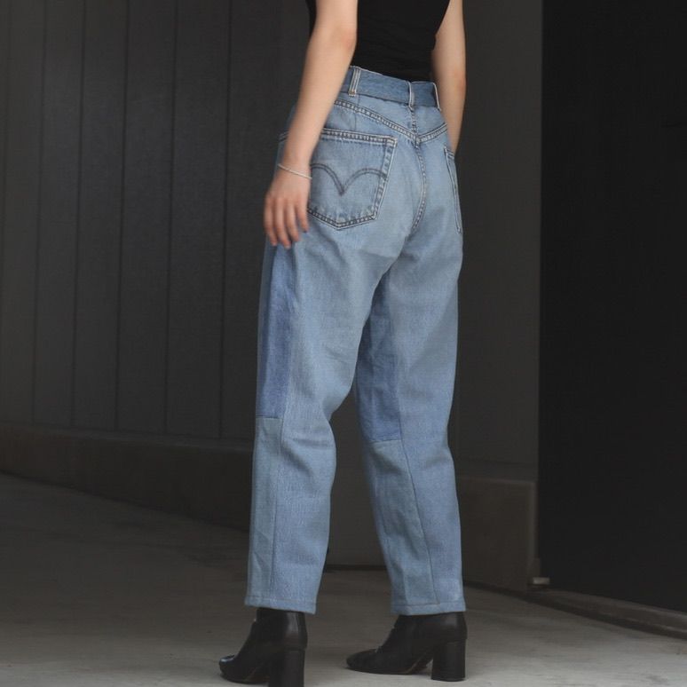 【残り一点】Reconstructed Belted Baggy Denim_2(M)