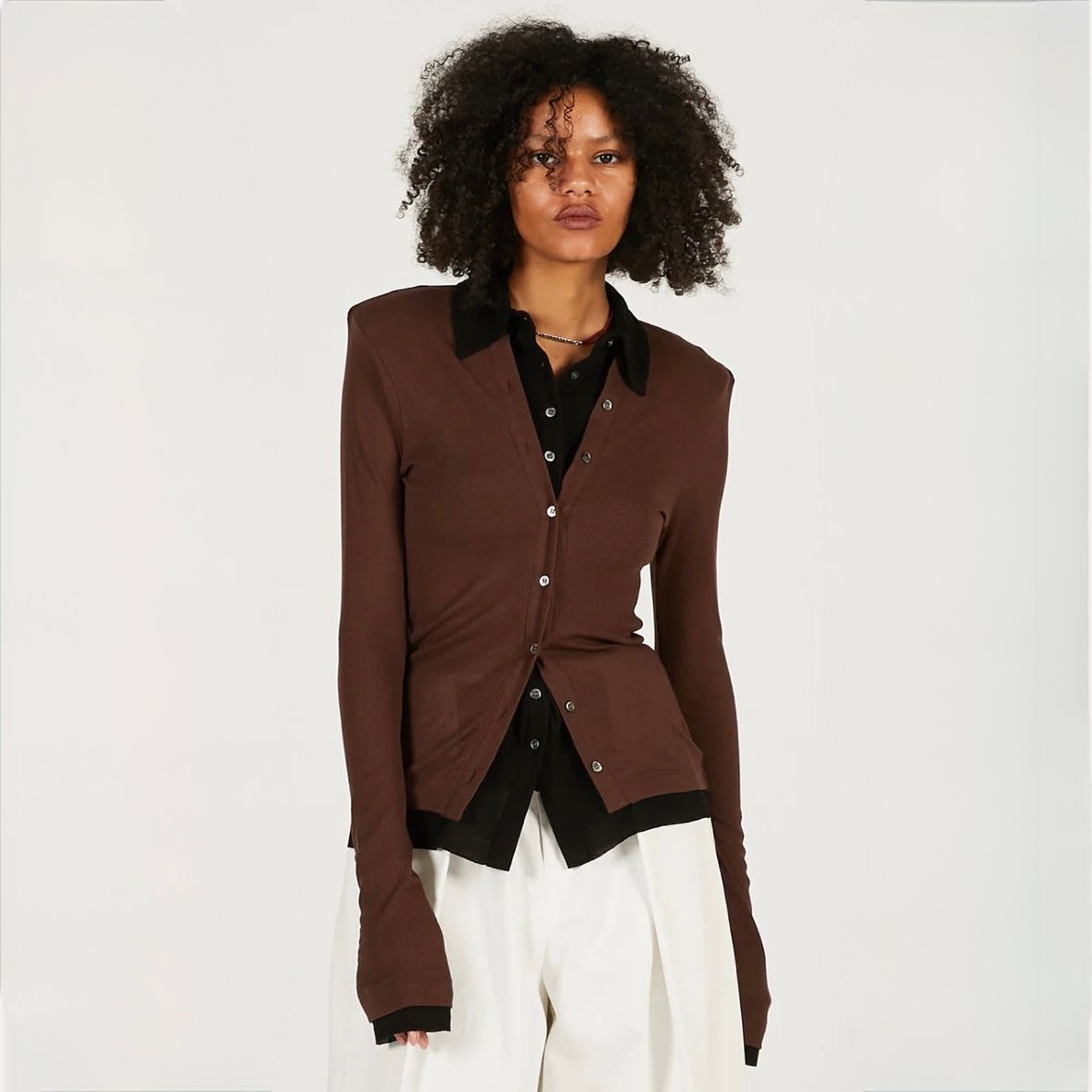 【残り一点】ダブルフロントジャージーシャツ