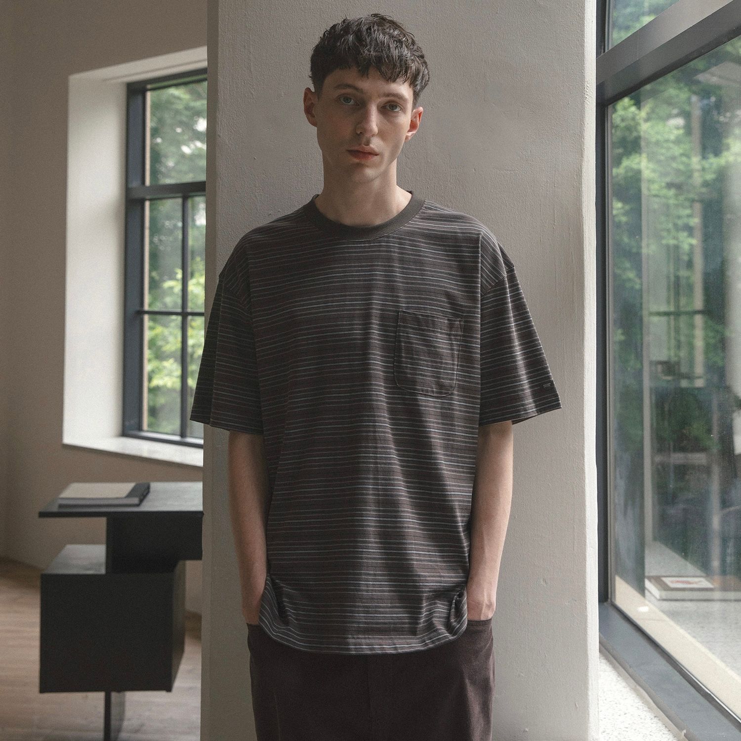 【残り一点】Ordinary Multi Stripe Pocket Tee