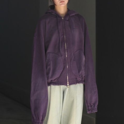 【残り一点】Washed Ordinary Old Style Zip Hoodie