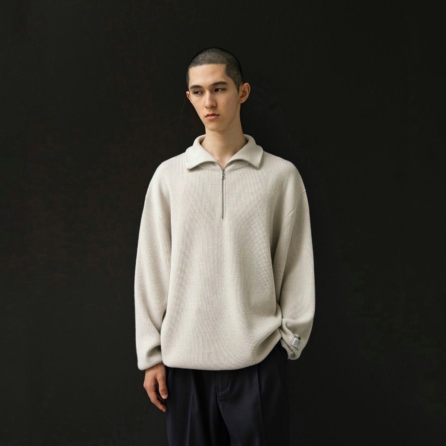ANOTHER OFFICE - 【残り一点】Volume Half Zip Up Knit