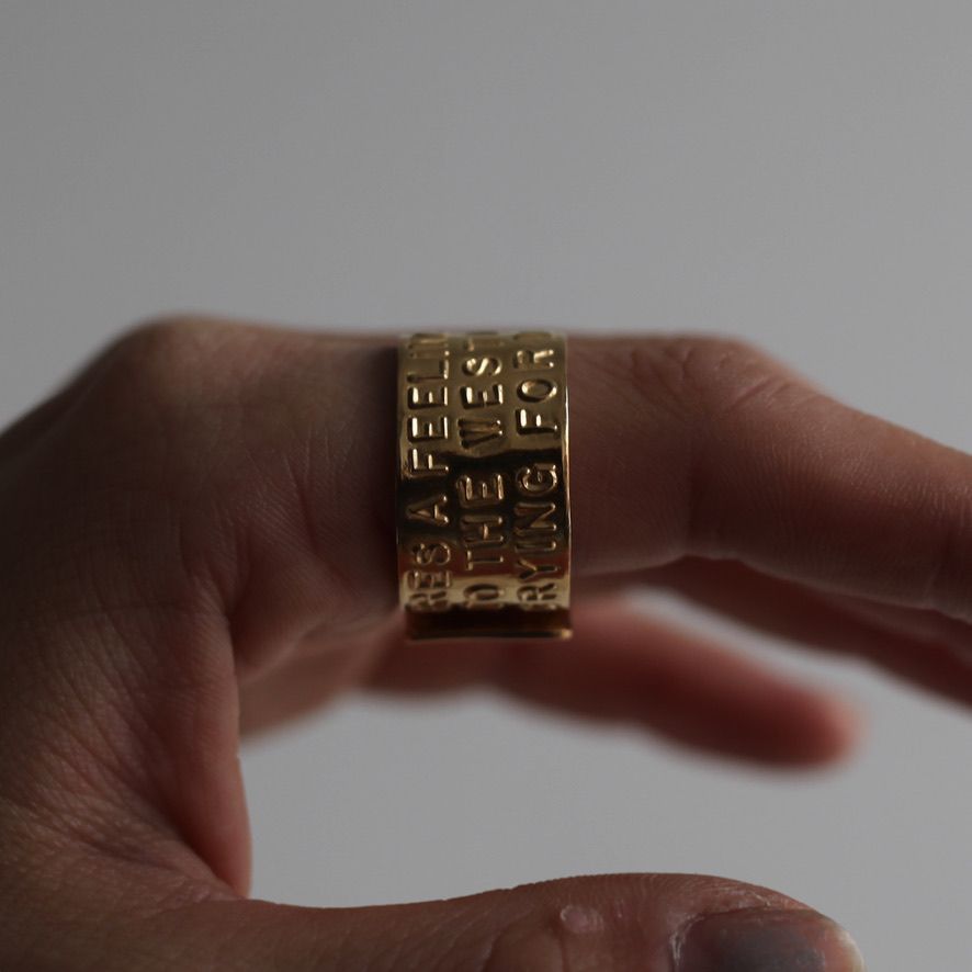 【残り一点】Stairway to Heaven Wide Ring(GOLD)