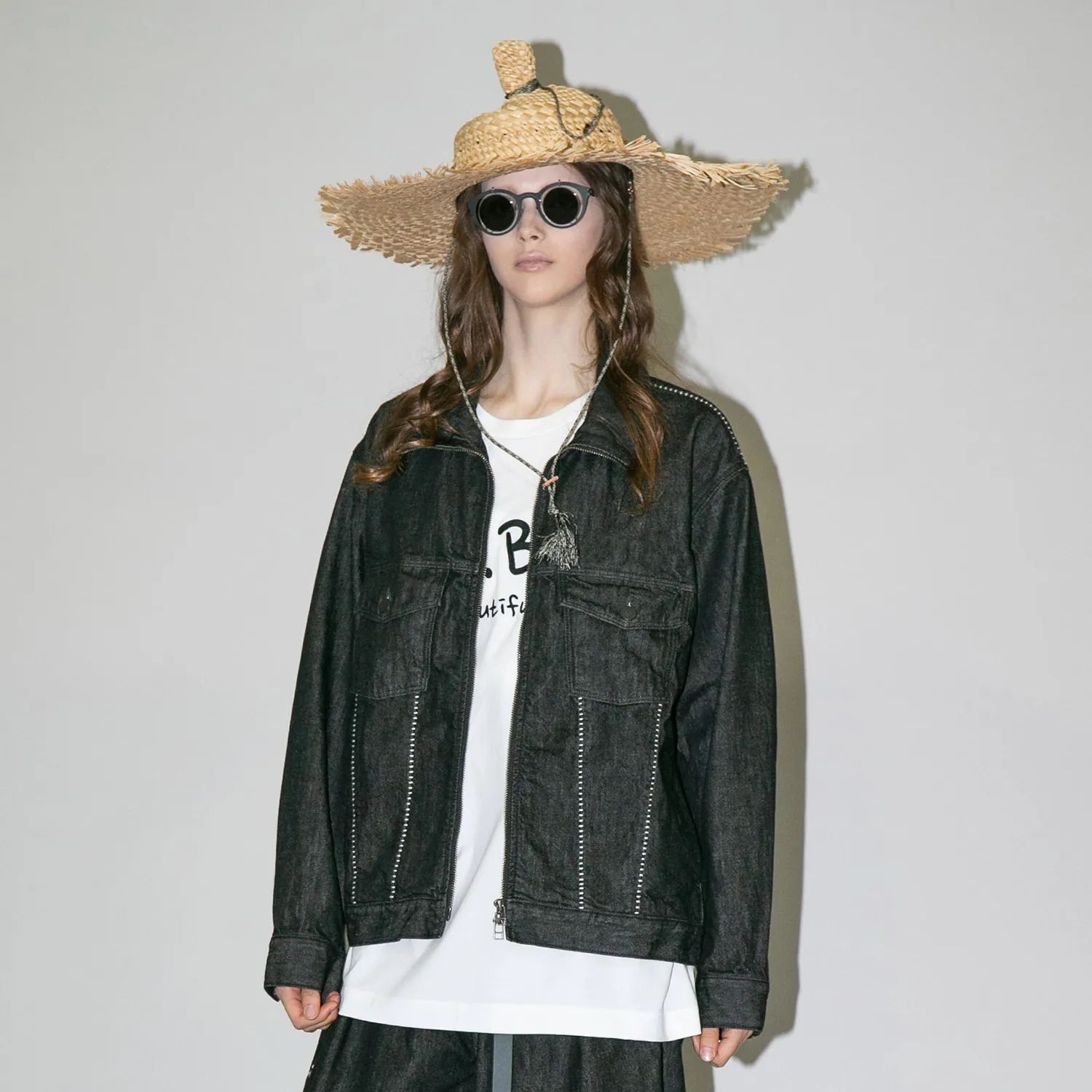 【残り一点】12.5OZデニムブルゾン(ONE WASH)