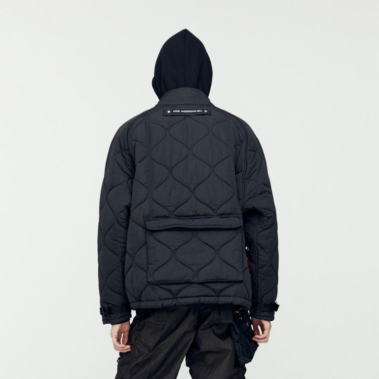 ANDERSSON BELL - 【残り一点】Nordic Knit Patch Quilted Short Parka 