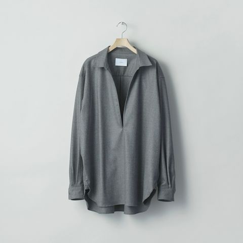 【残りわずか】Wool Flannel Oversized Skipper Shirt