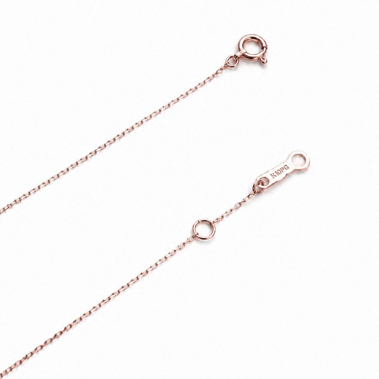 【お取り寄せ注文可能】Triangle 5 Dia Necklace(K18 PINK GOLD)
