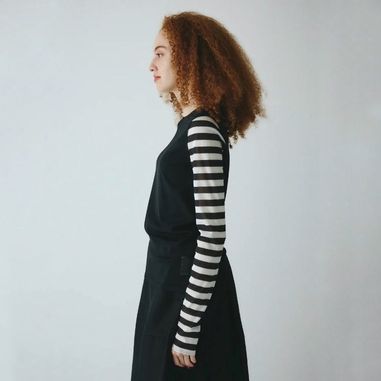 【残り一点】Border Sleeve Mesh Inner Tops