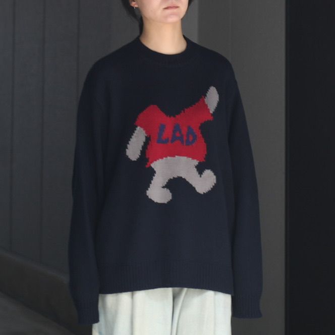 【残り一点】C/L Intarsia Lad Bear Pullover
