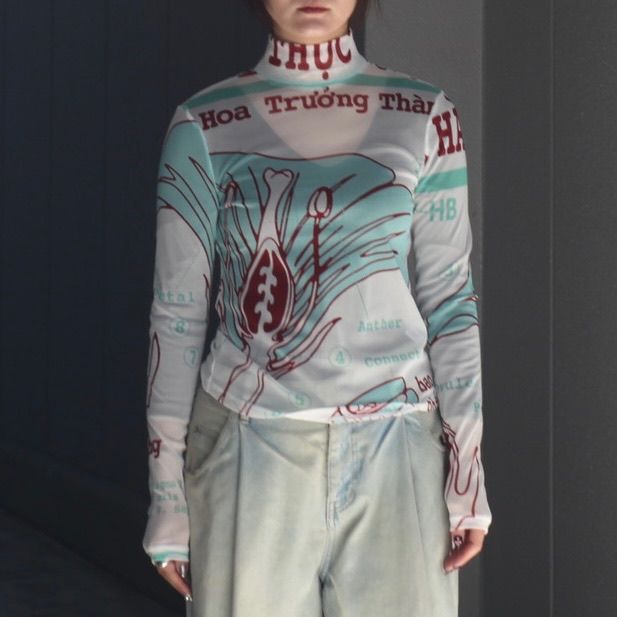【残り一点】Graphic Mesh Top A