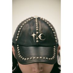 【残りわずか】Studded Washed Leather Cap