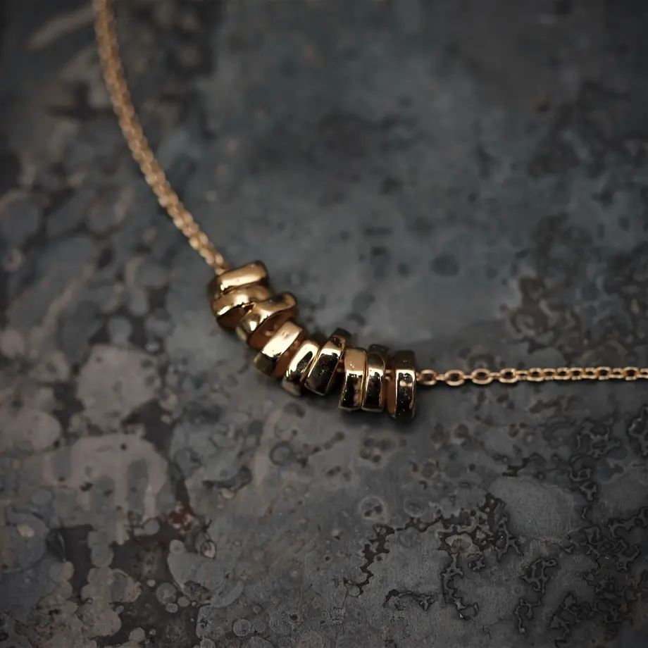 【残りわずか】Rock Beads Chain Neck(GOLD)
