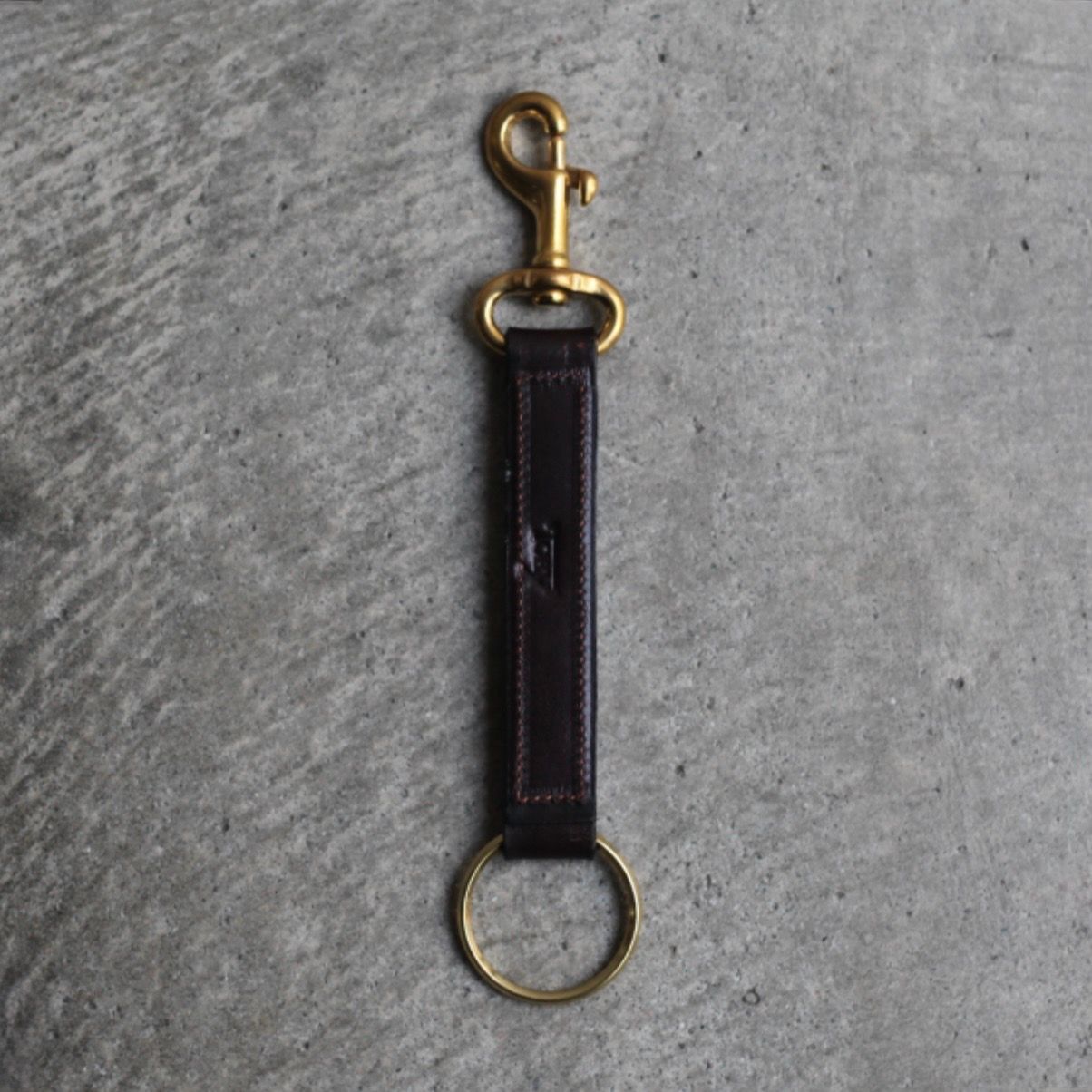 【残りわずか】Brass Bolt Snap Key Fobs(HAVANA)