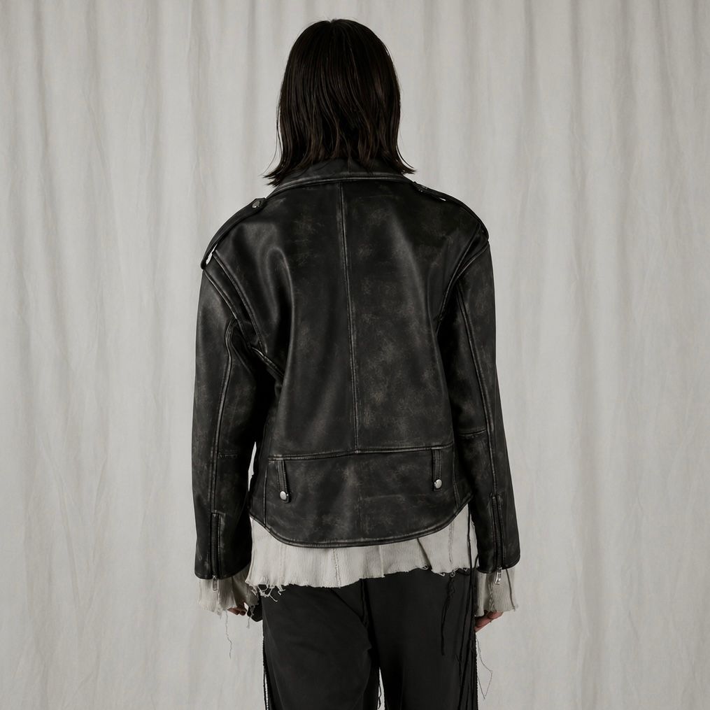 【残り一点】Rub Off Cow Leather Riders Jacket