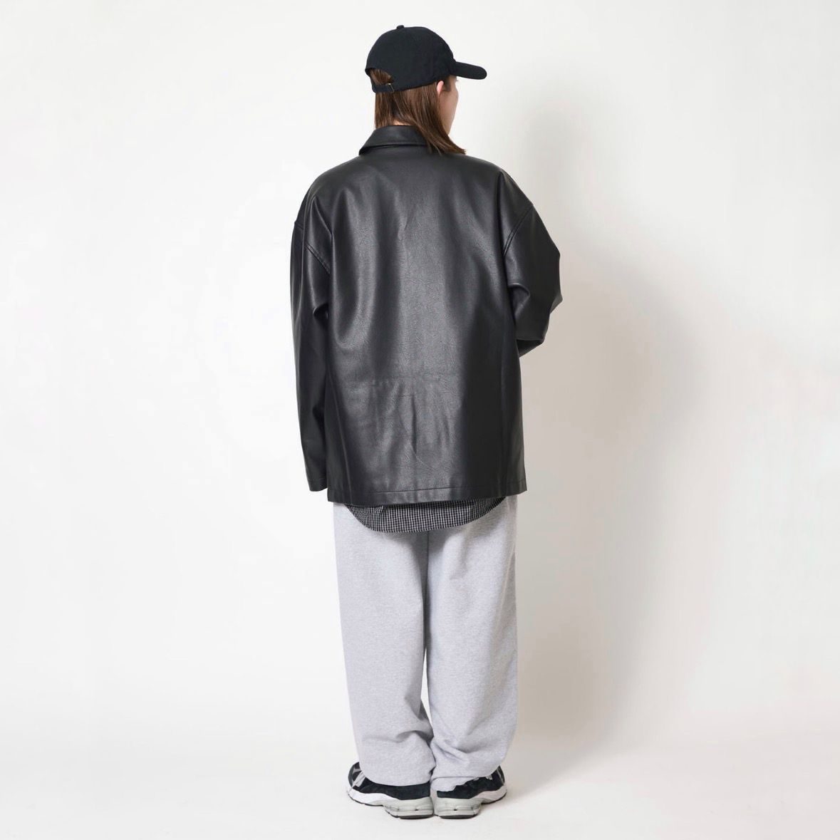 【残り一点】Synthetic Leather Half Coat