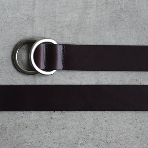 【残りわずか】Ring Belt Wide(BROWN×SILVER)