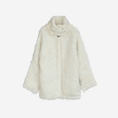 【残り一点】Big Collar Knit Fur Jacket