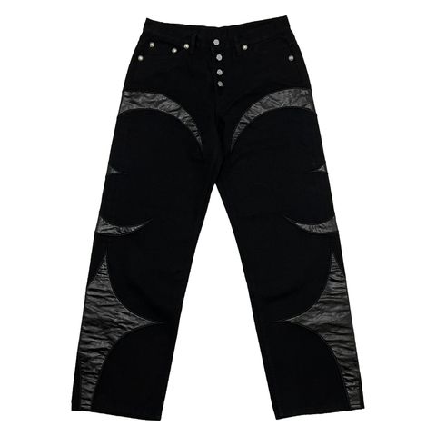 【残りわずか】TC Leather Washing Denim Pants