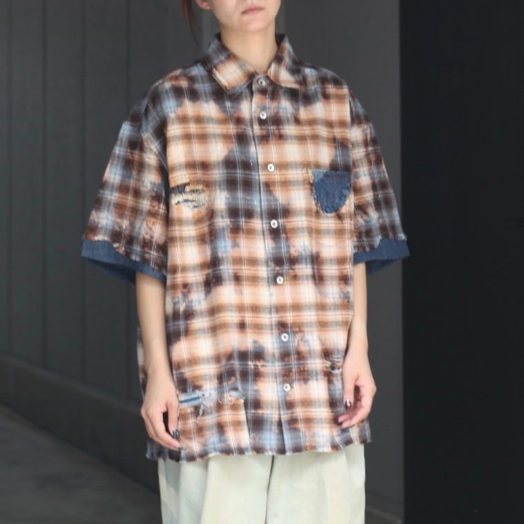 【残り一点】Short Sleeve Shirt in Decayed Check